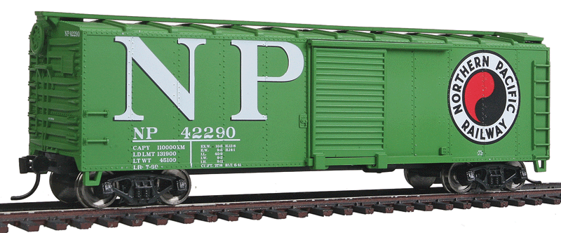 40' ARA Steel Boxcar w/Dreadnaught Ends - Ready To Run -- Northern Pacific #42290