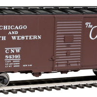 40' AAR 1944 Boxcar - Ready to Run -- Chicago & North Western(TM) #84346 (Boxcar Red, black; 400 Streamliners Logo