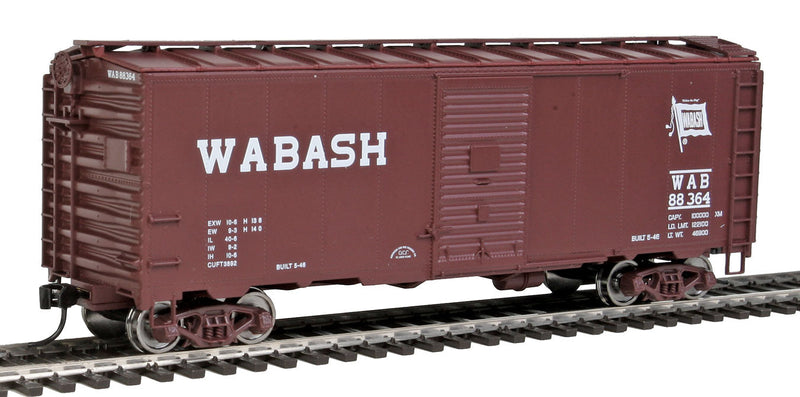 40' AAR 1944 Boxcar - Ready to Run -- Wabash #88364 (Boxcar Red, Follow the Flag Logo)-1