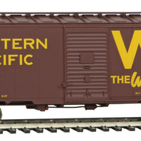 40' AAR 1944 Boxcar - Ready to Run -- Western Pacific(TM) #20555 (Boxcar Red, yellow, Western Way Slogan, Large W)