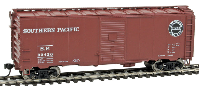 40' AAR 1944 Boxcar - Ready to Run -- Southern Pacific(TM) #33420 (Boxcar Red, black Lines Logo)-1