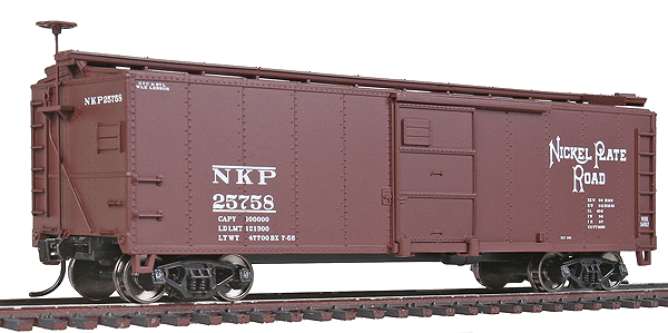 40' X-29 Boxcar - Ready to Run -- Nickel Plate Road #25758 (Boxcar Red)