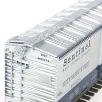 40' Association of American Railroads 1948 Boxcar - Ready to Run -- Baltimore & Ohio #466074 (Sentinel Scheme; silver, blue)