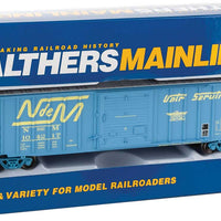 50' ACF Exterior Post Boxcar - Ready to Run -- National Railways of Mexico #104217 (blue, white; Large Logo, "Unir Servir"