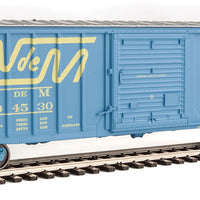 50' ACF Exterior Post Boxcar - Ready to Run -- National Railways of Mexico #104530 (blue, white; Large Logo, "Unir Servir"