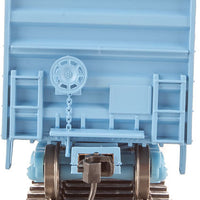50' ACF Exterior Post Boxcar - Ready to Run -- National Railways of Mexico #104530 (blue, white; Large Logo, "Unir Servir"