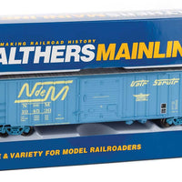 50' ACF Exterior Post Boxcar - Ready to Run -- National Railways of Mexico #104530 (blue, white; Large Logo, "Unir Servir"