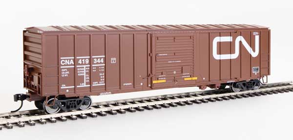 50' ACF Exterior Post Boxcar - Ready to Run -- Canadian National CNA #419344 (Boxcar Red, Large Noodle Logo)-1