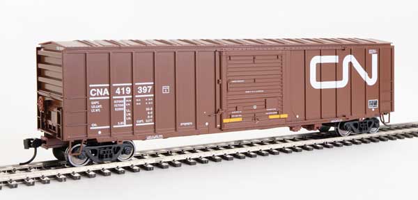50' ACF Exterior Post Boxcar - Ready to Run -- Canadian National CNA #419397 (Boxcar Red, Large Noodle Logo)-1