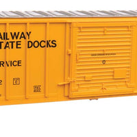 50' ACF Exterior Post Boxcar - Ready to Run -- Terminal Railway Alabama State Docks TASD #78412 (yellow, white, black)