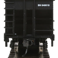 50' 100-Ton 4-Bay Hopper - Ready to Run -- Burlington Northern #549018 (black, white; Later Medium Logo Over Car Number