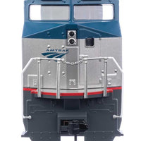 GE Dash 8-32BWH - ESU(R) Sound & DCC -- Amtrak(R) #504 (Phase V, Modern Logo; Amtrak Blue, Platinum Mist)
