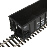 50' 100-Ton 4-Bay Hopper - Ready to Run -- Denver & Rio Grande Western(TM) #16662 (black, white; Flying Grande)