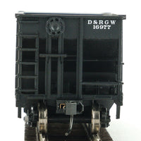 50' 100-Ton 4-Bay Hopper - Ready to Run -- Denver & Rio Grande Western #16977 (black, Flying Grande)