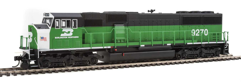 EMD SD60M w/2-Piece Windshield - SoundTraxx(R) Sound & DCC -- Burlington Northern #9270 (green, black, white, US flag)-1