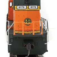 EMD SD60M w/2-Piece Windshield - SoundTraxx(R) Sound & DCC -- Burlington Northern Santa Fe #8176 (Renumbered, orange, green, silver)