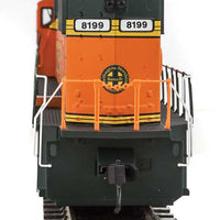 EMD SD60M w/2-Piece Windshield - SoundTraxx(R) Sound & DCC -- Burlington Northern Santa Fe #8199 (Renumbered, orange, green, silver)
