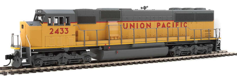 EMD SD60M w/2-Piece Windshield - SoundTraxx(R) Sound & DCC -- Union Pacific(R) #2433 (Armour Yellow, gray, red, yellow Frame Stripe)-1