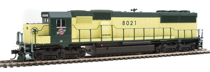 EMD SD60 Spartan Cab with SoundTraxx(R) Sound and DCC -- Chicago & North Western(TM) #8021 (Zito Yellow, dark green; System logo)-1