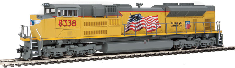 EMD SD70ACe - ESU(R) Sound & DCC -- Union Pacific(R) #8338 (Armour Yellow, gray; US Flag, "Building America" L-1