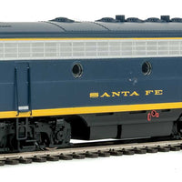 EMD F7A-B Set w/SoundTraxx(R) Sound & DCC -- Santa Fe #254L, 254A (blue, yellow; Cigar Band Logo)