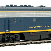 EMD F7A-B Set w/SoundTraxx(R) Sound & DCC -- Santa Fe #254L, 254A (blue, yellow; Cigar Band Logo)