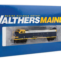 EMD F7A-B Set w/SoundTraxx(R) Sound & DCC -- Santa Fe #254L, 254A (blue, yellow; Cigar Band Logo)