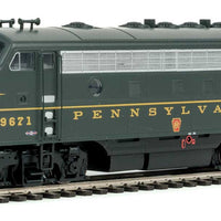 EMD F7A-B Set w/SoundTraxx(R) Sound & DCC -- Pennsylvania Railroad #9671, 9671B (Brunswick Green, Single Stripe)