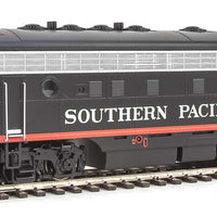 EMD F7A-B Set w/SoundTraxx(R) Sound & DCC -- Southern Pacific(TM) #6217, 8299 (Black Widow; black, silver, orange, red)