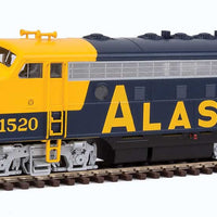 EMD F7 A-B Set - ESU Sound and DCC -- Alaska Railroad #1520, 1519 (blue, yellow; Billboard Alaska Lettering)
