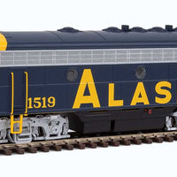 EMD F7 A-B Set - ESU Sound and DCC -- Alaska Railroad #1520, 1519 (blue, yellow; Billboard Alaska Lettering)