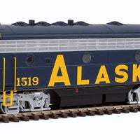 EMD F7 A-B Set - ESU Sound and DCC -- Alaska Railroad #1520, 1519 (blue, yellow; Billboard Alaska Lettering)