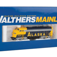EMD F7 A-B Set - ESU Sound and DCC -- Alaska Railroad #1520, 1519 (blue, yellow; Billboard Alaska Lettering)