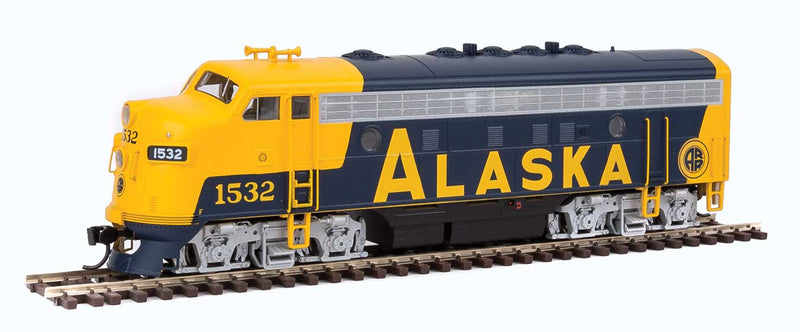 EMD F7A - ESU Sound and DCC -- Alaska Railroad #1532 (blue, yellow; Billboard Alaska Lettering)-1