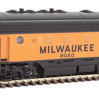 EMD F7 A-B Set - ESU Sound and DCC -- Milwaukee Road #81A, 68B (orange, black; Full Roadname on A-Unit)