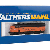 EMD F7 A-B Set - ESU Sound and DCC -- Milwaukee Road #81A, 68B (orange, black; Full Roadname on A-Unit)