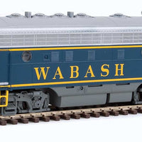 EMD F7 A-B Set - ESU Sound and DCC -- Wabash 630 600 (blue, gray, yellow)