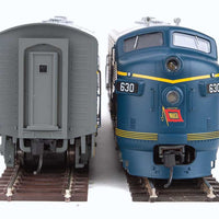 EMD F7 A-B Set - ESU Sound and DCC -- Wabash 630 600 (blue, gray, yellow)