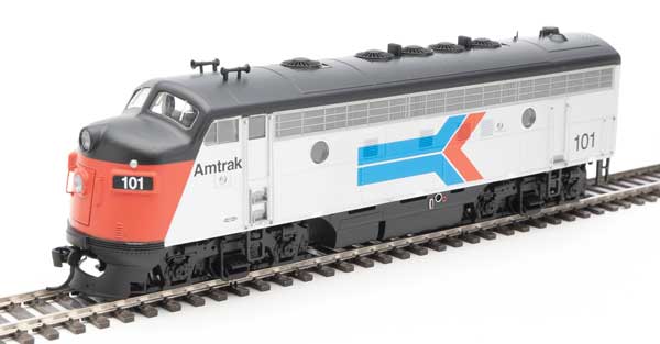 EMD F7A - ESU Sound and DCC -- Amtrak(R) #101 (Phase I; silver, red, blue, black)-1