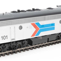 EMD F7A - ESU Sound and DCC -- Amtrak(R) #101 (Phase I; silver, red, blue, black)