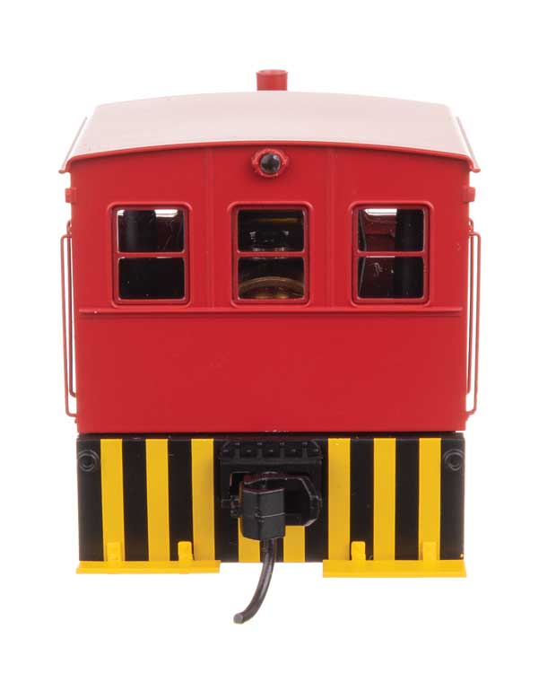 Plymouth ML-8 Industrial Switcher - DCC only -- Red with Pilot Stripes-4