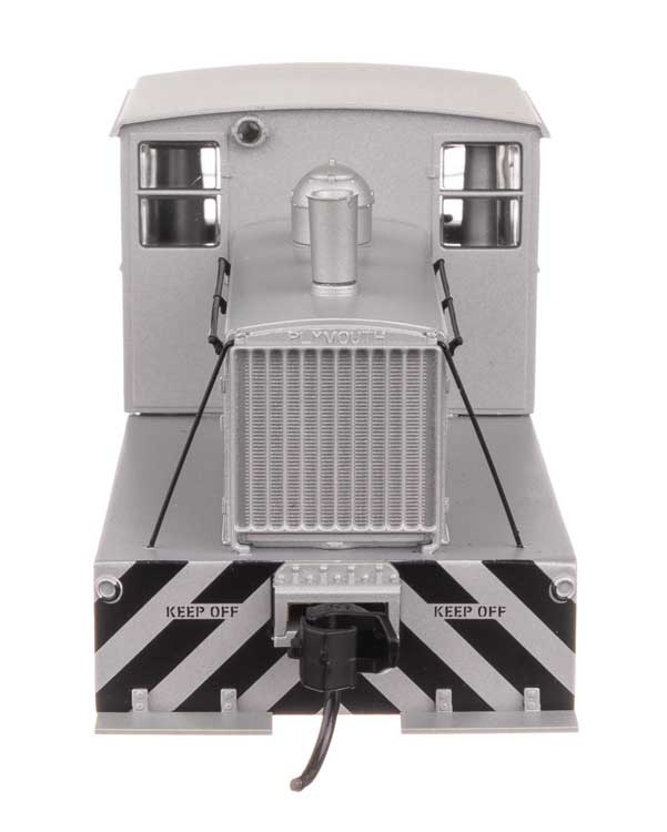 Plymouth ML-8 Industrial Switcher - DCC only -- Silver with Black Stripes-3