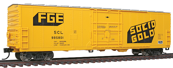 50' FGE Insulated Boxcar - Ready to Run -- Fruit Growers Express/Seaboard Coast Line #995801 (yellow, Solid Gold Logo)