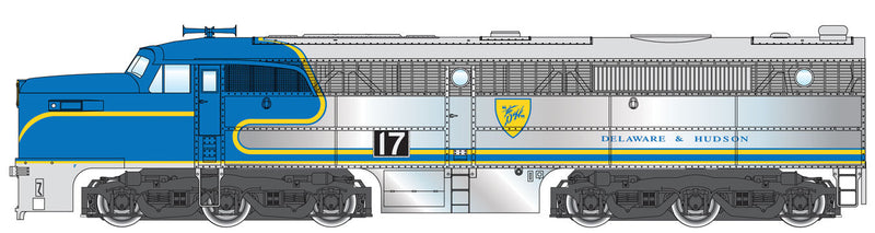 Alco PA - SoundTraxx(R) Sound & DCC -- Delaware and Hudson #17 (Warbonnet blue, silver, yellow)*CANCELLED*