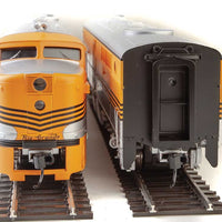 Alco PA - PB Set - ESU Sound & DCC -- Denver & Rio Grande Western #6003, #6012 (Grande Gold, silver)