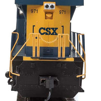 GE Evolution Series GEVO Locomotive - SoundTraxx(R) Sound & DCC -- CSX Transportation #971 (ES44AH; blue, yellow; Boxcar Logo)
