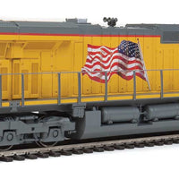 GE Evolution Series GEVO Locomotive - SoundTraxx(R) Sound & DCC -- Unio Pacific(R) #7484 (ES44AH; yellow, gray; United States Flag)