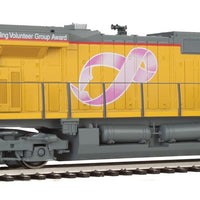 GE Evolution Series GEVO - ESU(R) Sound and DCC -- Union Pacific(R) #7400 (ES44AH; yellow, gray; Pink Breast Cancer Awareness)