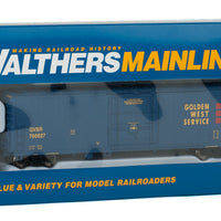50' FGE Insulated Boxcar - Ready to Run -- Golden West Service #700027 (blue, yellow, red)