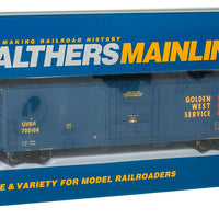 50' FGE Insulated Boxcar - Ready to Run -- Golden West Service #700106 (blue, yellow, red)